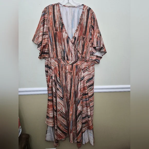 Soft Surroundings Cyra Patterned Midi Dress 1X - Picture 2 of 6